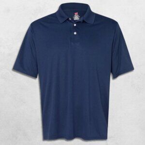 Hanes Navy  Cool Dri Lightweight Classic Three-Button Polo Men's Medium